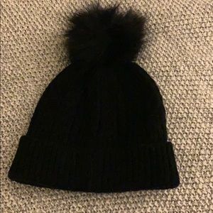 Forever 21 black cable knit winter hat